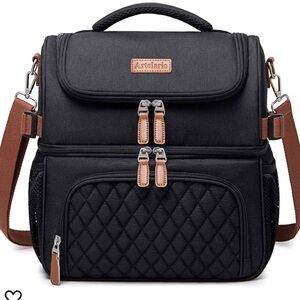 2 tier insulated lunch bag backpack double decker